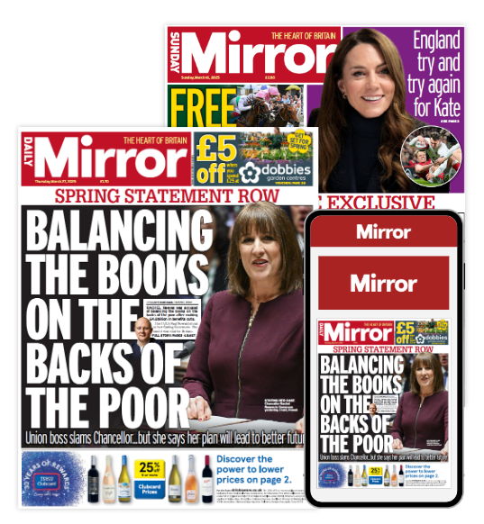 Daily Mirror and Sunday Mirror plus FREE digital edition